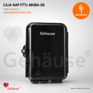 CAJA NAP FTTx 480BA-08 | LINEA BASICA | CON DIVISOR ÓPTICO 1X8 , marca gehause