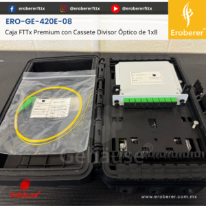 ERO-GE-420E Caja de empalme premium inline para fttx con divisores opticos gehause by eroberer