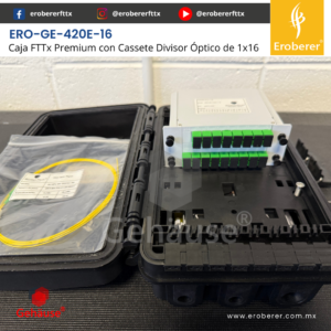 ERO-GE-420E Caja de empalme premium inline para fttx con divisores opticos gehause by eroberer
