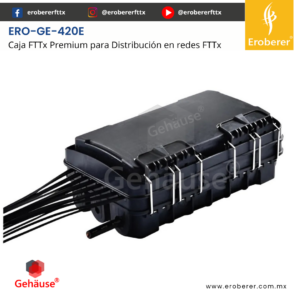 ERO-GE-420E Caja de empalme premium inline para fttx con divisores opticos gehause by eroberer