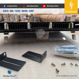 ERO-BK-1UR-48FO-WIN Distribuidor de Fibra Óptica 1UR de 24 acopladores SC/APC duplex