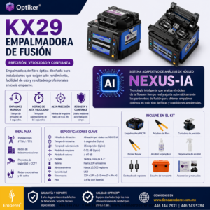 Empalmadora Kx29 Optiker Fusión por nucleo Activo por IA