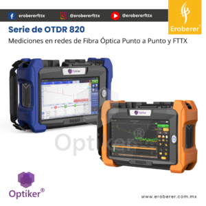 Serie de OTDR 820 Optiker para mediciones de red de fibra optica punto a punto y FTTx