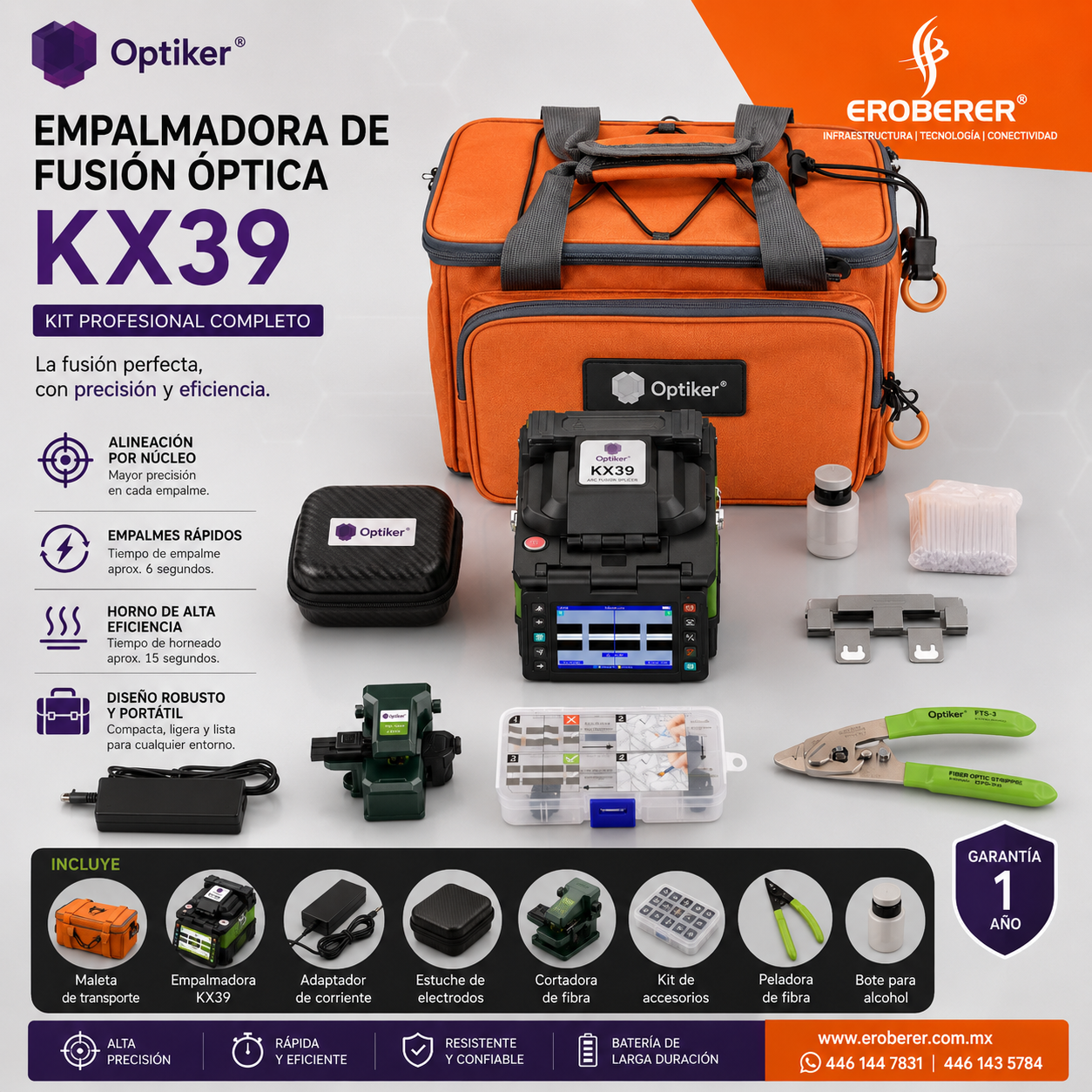 Equipo de Fusion Kx29 Optiker alineacion por nucleo con IA