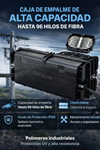 ERO-GE-IM96 Inline Caja de empalme 96 Fibras Gehause by Eroberer