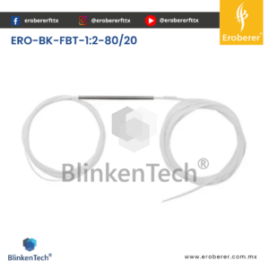 DIVISOR ÓPTICO FBT-1:2-80/20 | DESVALANCEADO | SIN CONECTORES | BlinkenTech