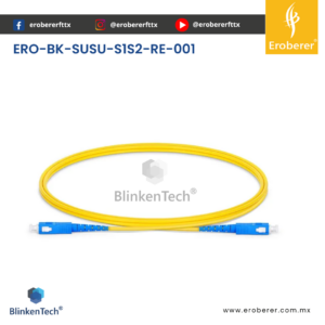 JUMPER DE FIBRA ÓPTICA SC/UPC a SC/UPC DE 1M | MONOMODO | SIMPLEX 2MM | AMARILLO | Blinkentech