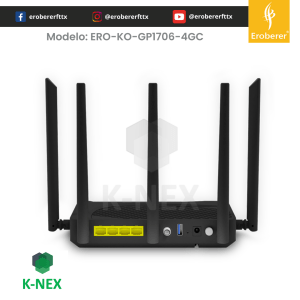 ERO-KO-GP1706-4GC ONT de doble banda Wifi 6 con puerto CATV
