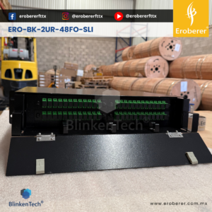 ERO-BK-1UR-48FO-SLI Distribuidor de Fibra Óptica 1UR de 48 acopladores SC/APC