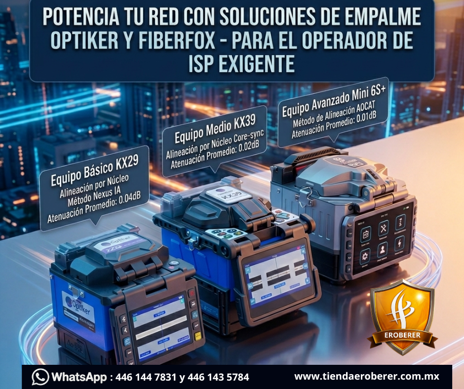 Equipos de Fusion Optiker y Fiber Fox Eroberer