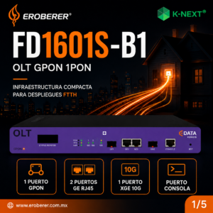 K-next OLT GPON CDATA FD1601S-B1 1 Puerto PON
